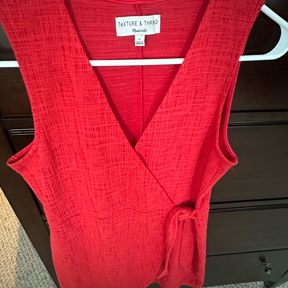 Madewell Texture & Thread Red Dress